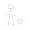 Lund Scandi Timber Tripod Complete Floor Lamp