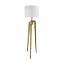 Lund Scandi Timber Tripod Complete Floor Lamp