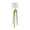 Lund Scandi Timber Tripod Complete Floor Lamp