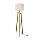 Lund Scandi Timber Tripod Complete Floor Lamp