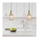 Luxe 130 Ribbed Glass Pendant