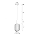 Luxe 130 Ribbed Glass Pendant