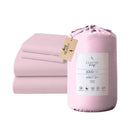 Luxury Living 4Pc 1000 Thread Count Cotton Queen Bed Sheet Set Pink