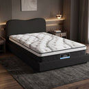 32cm Euro Top King Single Mattress 5-Zone and Boucle Bed Frame Set