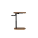 Brateck Storage Savvy Height Adjustable Mobile Side Table Walnut