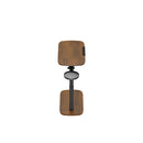Brateck Storage Savvy Height Adjustable Mobile Side Table Walnut