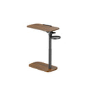 Brateck Storage Savvy Height Adjustable Mobile Side Table Walnut