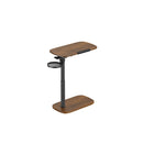 Brateck Storage Savvy Height Adjustable Mobile Side Table Walnut