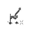 Brateck Ldt80C024Ucp Matte Black Dual Monitor Arm