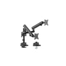 Brateck Ldt84C024Pb Dual Screen Pole Mounted Monitor Arm Black