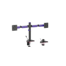 Brateck Ldt89C024L Matte Black Rgb Lighting Gaming Dual Monitor Arm