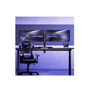 Brateck Ldt89C024L Matte Black Rgb Lighting Gaming Dual Monitor Arm