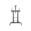 Brateck Large Screen Telescopic Height Adjustable Steel Tv Cart Crank