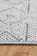 Azure Elm Grey Tribal Outdoor Rug