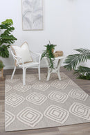 Blossom Elm Brown Modern Outdoor Rug