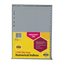 Marbig Indices And Dividers 1 To 100 Tab Polypropylene A4 Grey