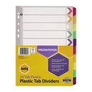 Marbig Indices And Dividers 10 Tab Reinforced A4 Fluoro