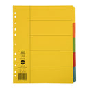 Marbig Indices And Dividers 5 Tab Manilla A4 Xwide