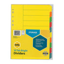 Marbig Indices And Divider 10 Tab Manilla A4 Brights