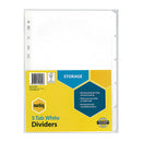 Marbig Indices And Dividers 5 Tab Manilla A4 White