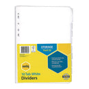 Marbig Indices And Divider 10 Tab Manilla A4 White Pack Of 20