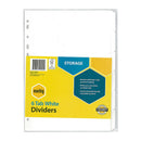 Marbig Indices And Dividers 6 Tab Manilla A4 White