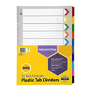 Marbig Indices And Divider 10 Tab Reinforce A3 Portrait