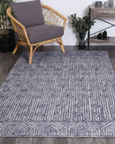 Indigo Elm Blue Contemporary Rug