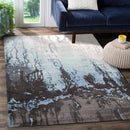 Ember Field Blue Abstract Rug