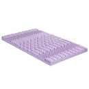 8cm Memory Foam Mattress Topper Lavender Infused Bamboo Cover 7-Zone Single