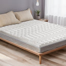 Memory Foam Mattress Topper 7-Zone Airflow Pad 8cm King White