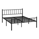 Bed Frame Queen Size Metal Base Platform Foundation Black