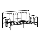 Metal Daybed Frame Single Size Sofa Bed Steel Slat Black