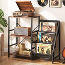 Record Player Stand with 3-Tier Vinyl Record Storage Turntable Stand
