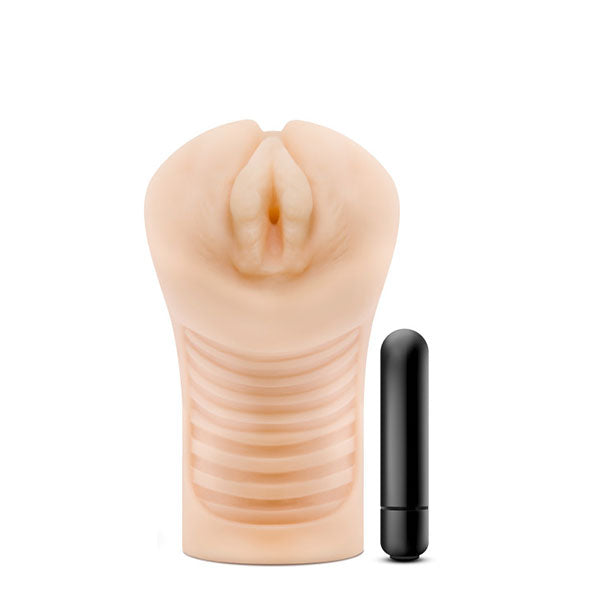 M Elite Soft And Wet Veronika Flesh Vibrating Vagina Stroker