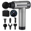Massage Gun 30 Speed 6 Heads Vibration Muscle Massager Chargeable Black
