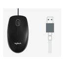 Logitech B100 Optical Usb Mouse 800Dpi For Pc Laptop Mac Tux Full Size