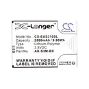 Cameron Sino Cs Eas310Sl 2500Mah Battery For Emporia Smart 3 Mini