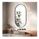 900X500Mm Bathroom Bedroom Mirror Oval Aluminium Frame Wall Mount