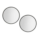 2 Wall Mirror Makeup 70cm Home Decor Framed Mirrors Bathroom Round Black
