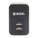 Moki Dual Usb Wall Charger Black