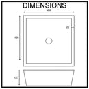 Moku Bamboo Bathroom Basin Square 406mm