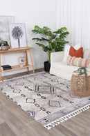 Saffron Field Ash Tribal Diamond Rug