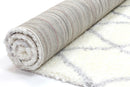Misty Field Cream Silver Moroccan Diamond Rug