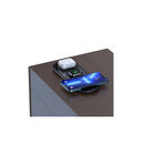 Pisen 3In1 Wireless Charging Station Black Supports Qi2 Outputs 15W