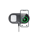 Pisen 2In1 Wireless Charging Station Xyc18 Black Supports Qi2 15W