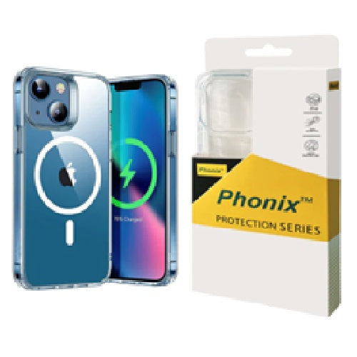 Phonix Apple iPhone 15 Pro (6.1') Clear Rock Shockproof Case With MagSafe - Ultra-thin, lightweight, Non-slip, Shockproof, strong and durable material