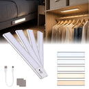 4-Pack 25cm Motion Sensor Under Cabinet Lights, LED Closet Light with 5 Colors Dimmable