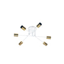 Satin Brass 6 Light Close To Ceiling