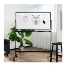 Double Sided Magnetic Mobile Whiteboard With 6 Markers